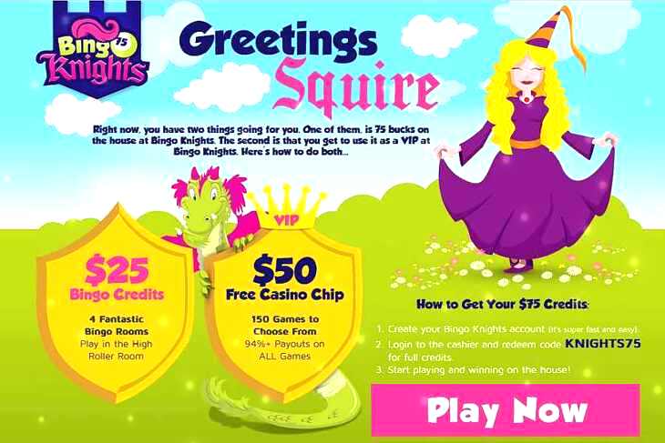 Bingo Knights No Deposit Bonus