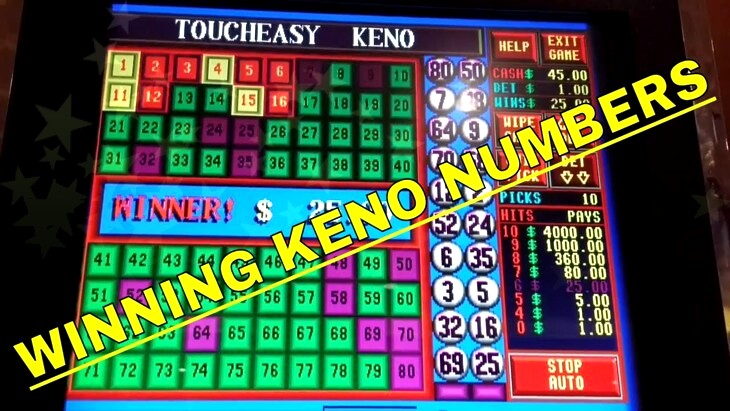 Daily Keno Winning Numbers