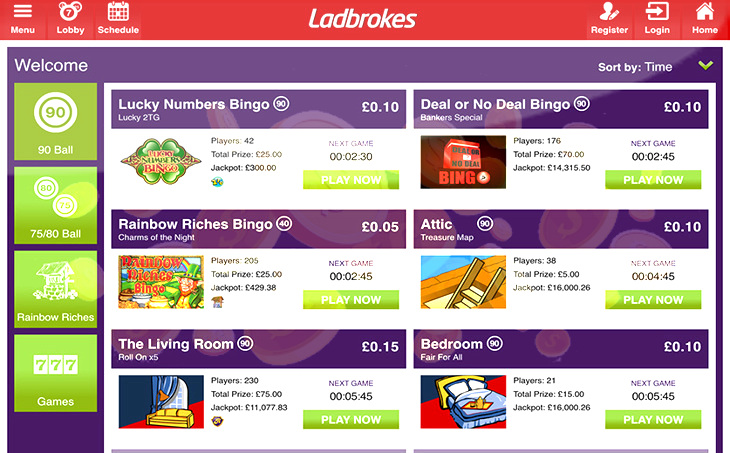 Ladbrokes Bingo Mobile